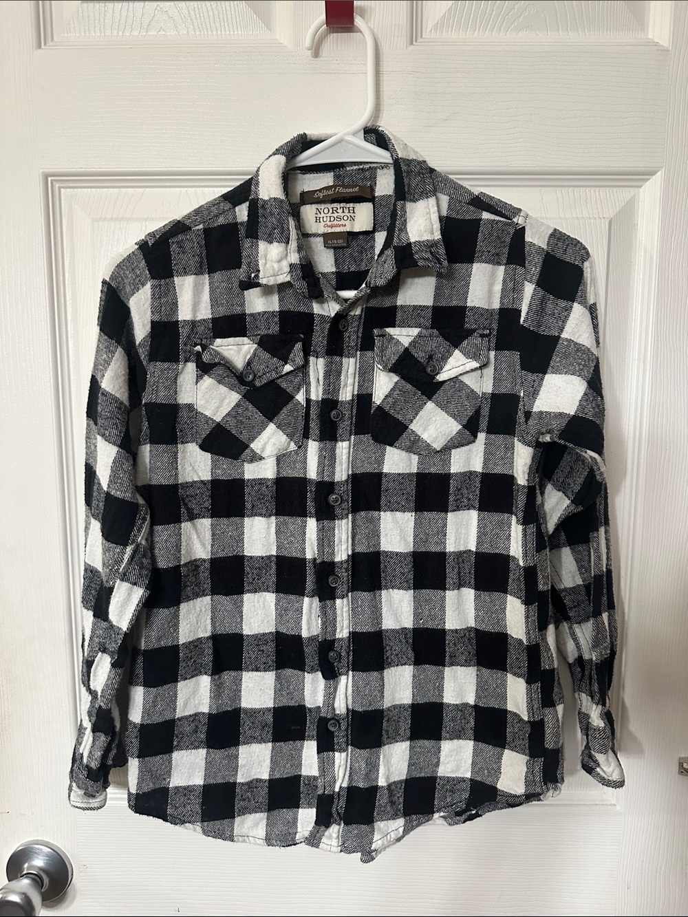 North Hudson Black & White Buffalo Plaid Button-Up Shirt